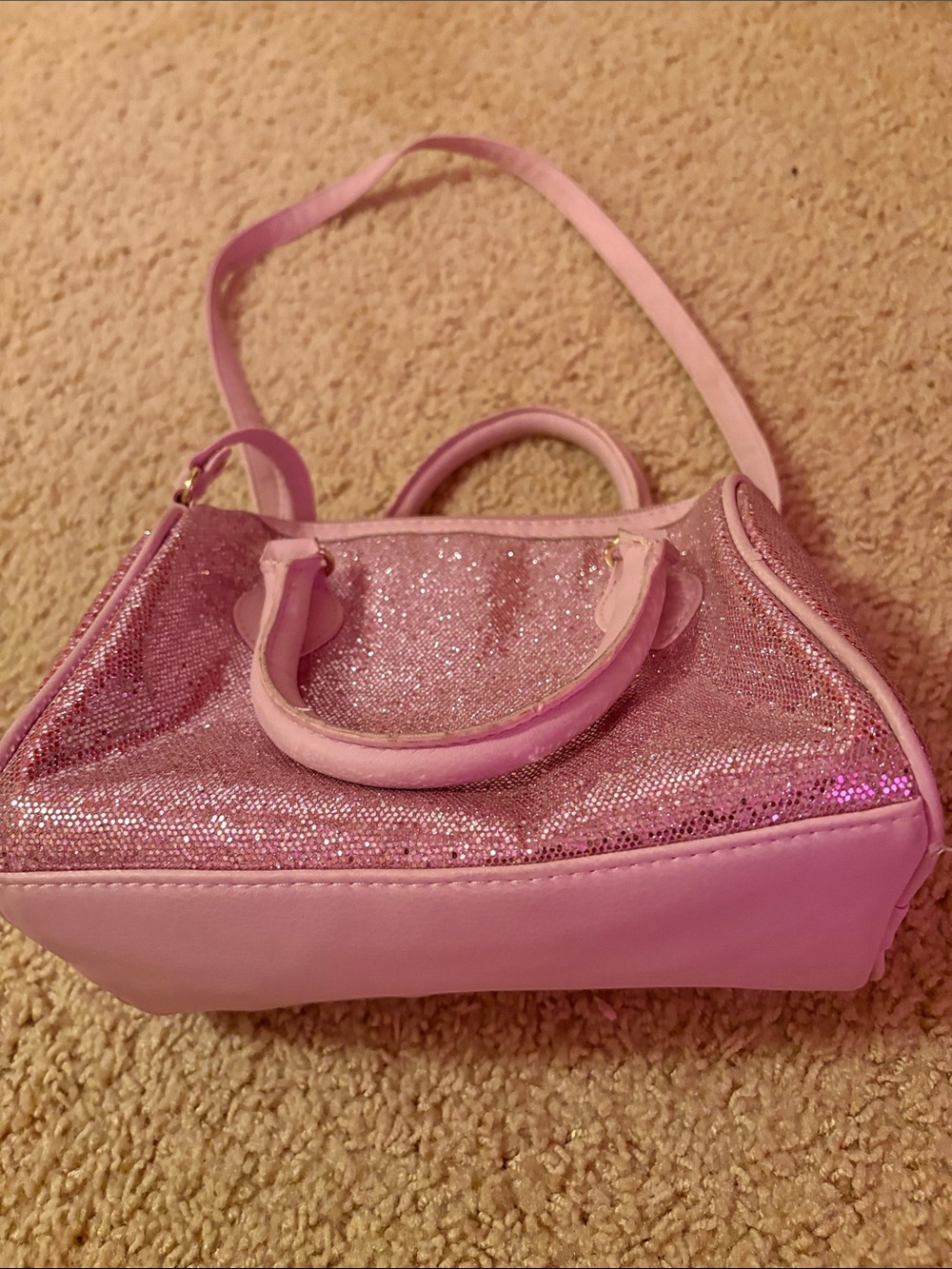 Glittery Pink Shoulder Purse